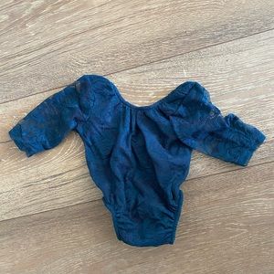 Bailey’s Blossoms lace leotard navy 3-6 months